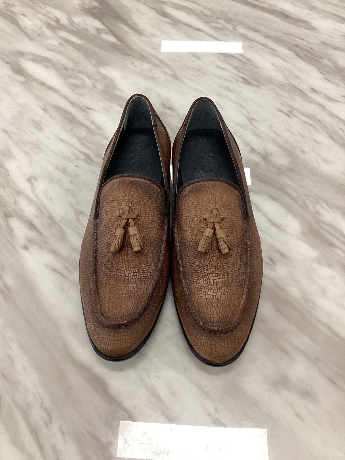 Men’s Tan Leather Tassel Loafers