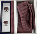 Pierre Cavelli Men’s Paisley Tie, Pocket Square & Cufflinks Gift Set
