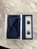 Pierre Cavelli Men’s Paisley Tie, Pocket Square & Cufflinks Gift Set