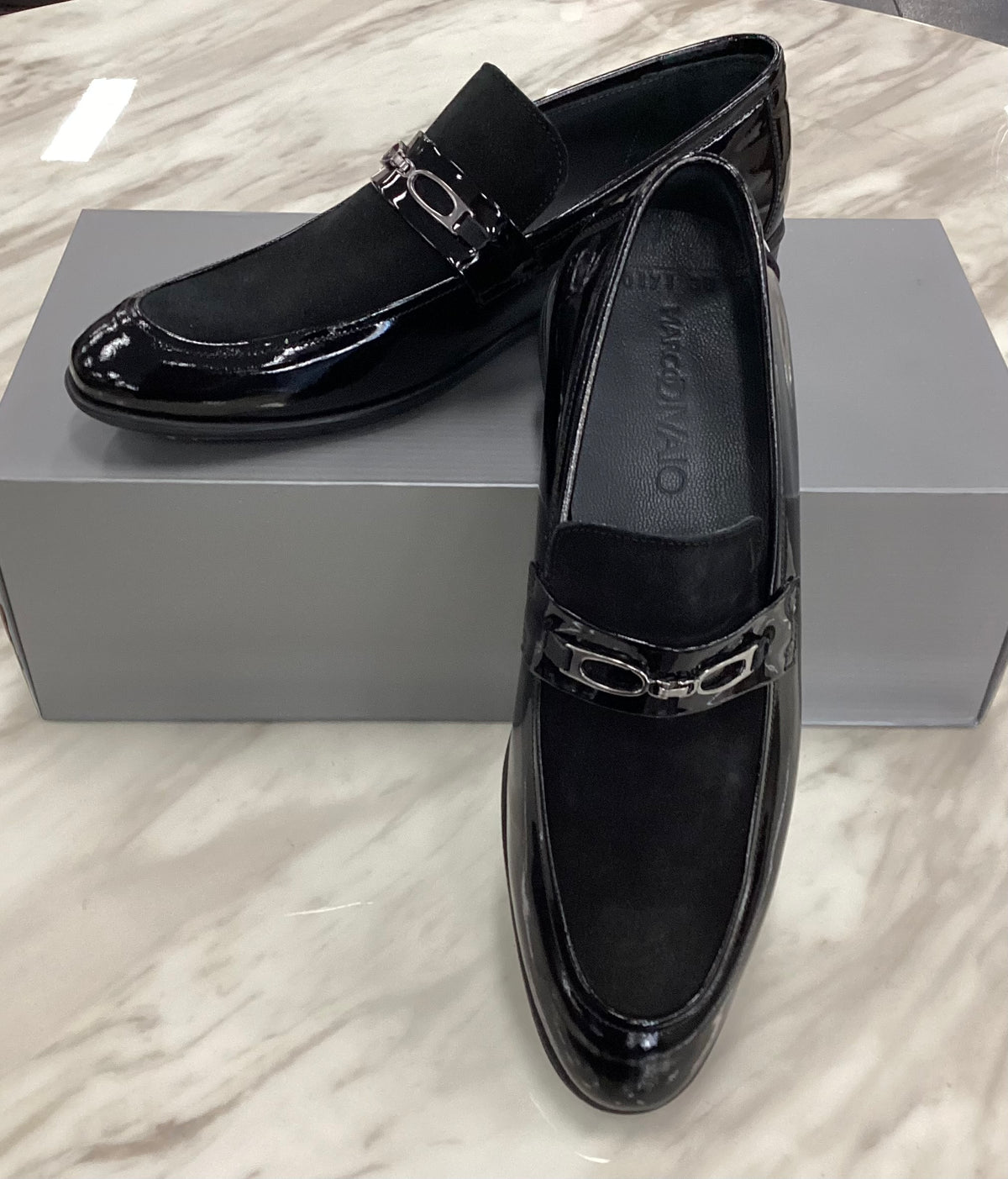 Marco Divaio Men’s Black-Suede Loafer.(FFF)