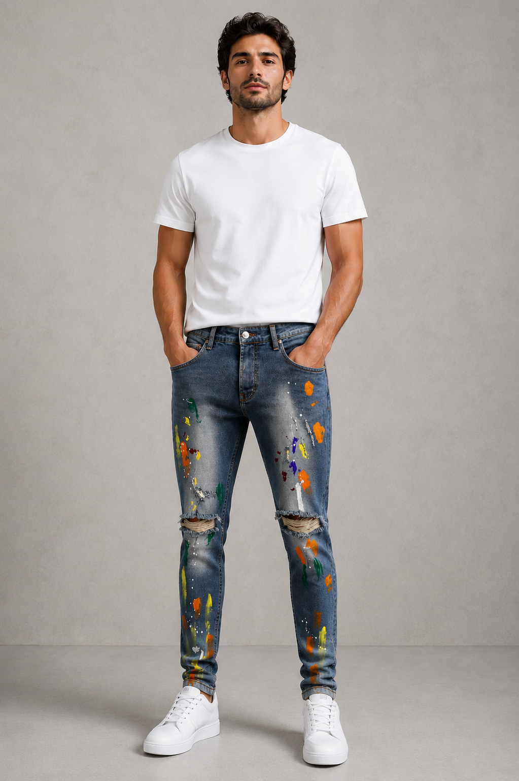 2YDNM Skinny Fit Jeans Pants.(FFFF)