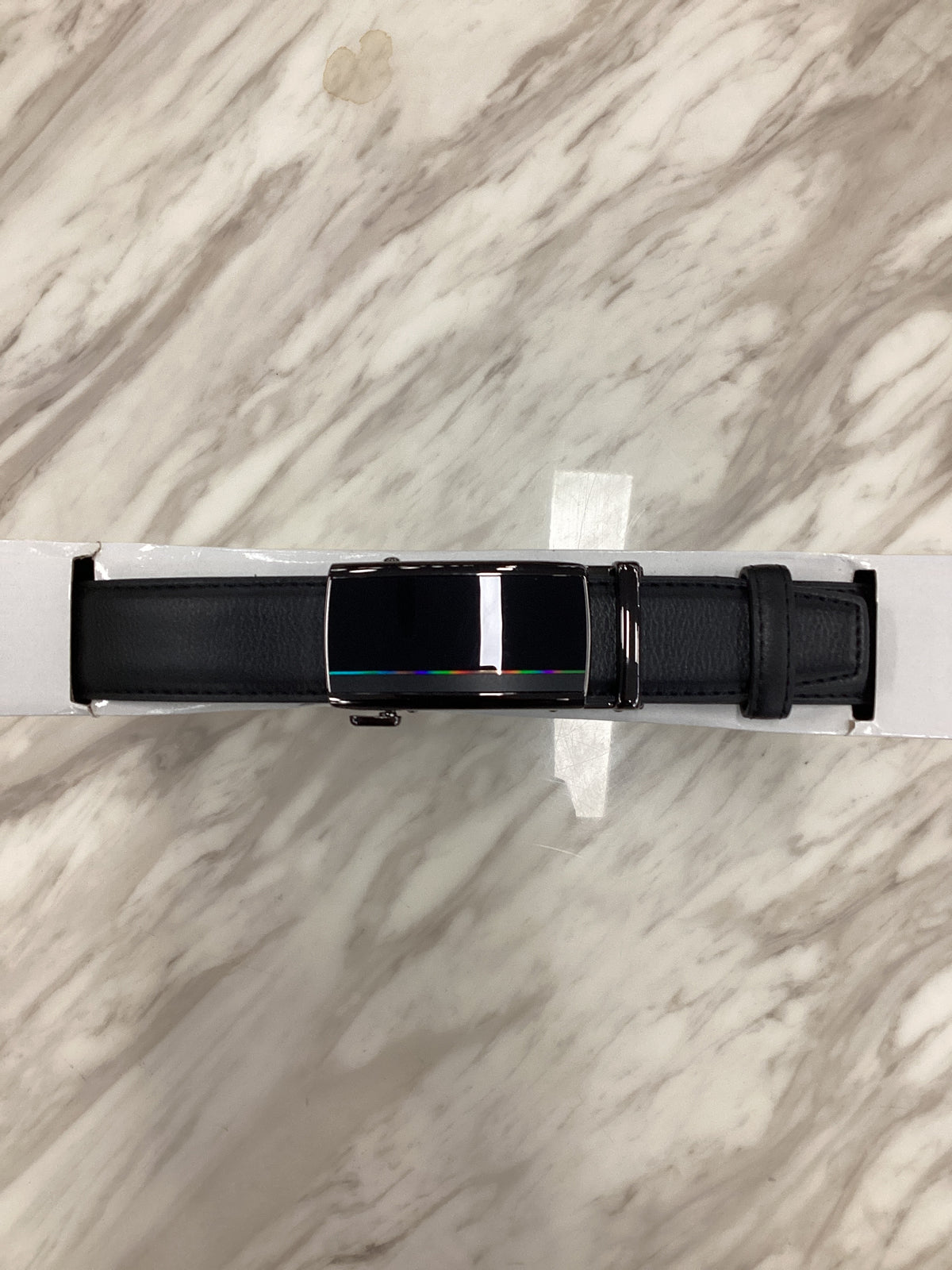 Men’s Ratchet Leather Belt – Automatic Buckle
