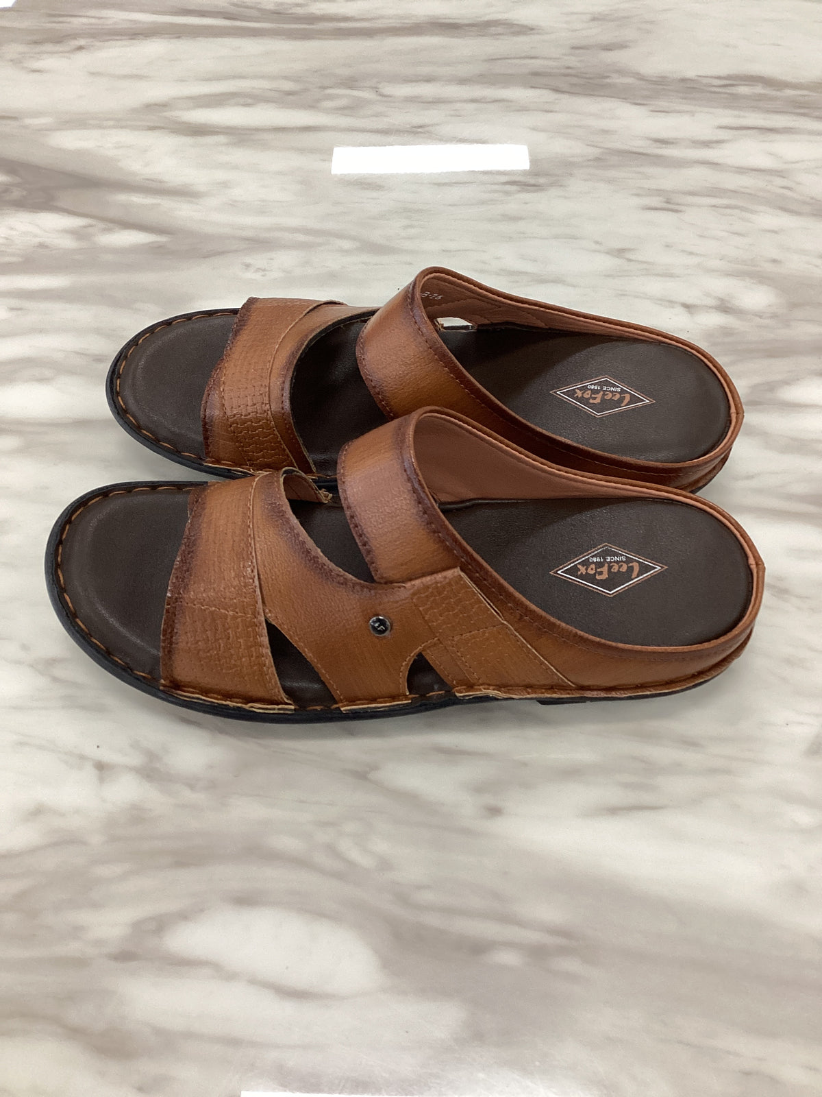 Leefox Men’s Casual Leather Sandals
