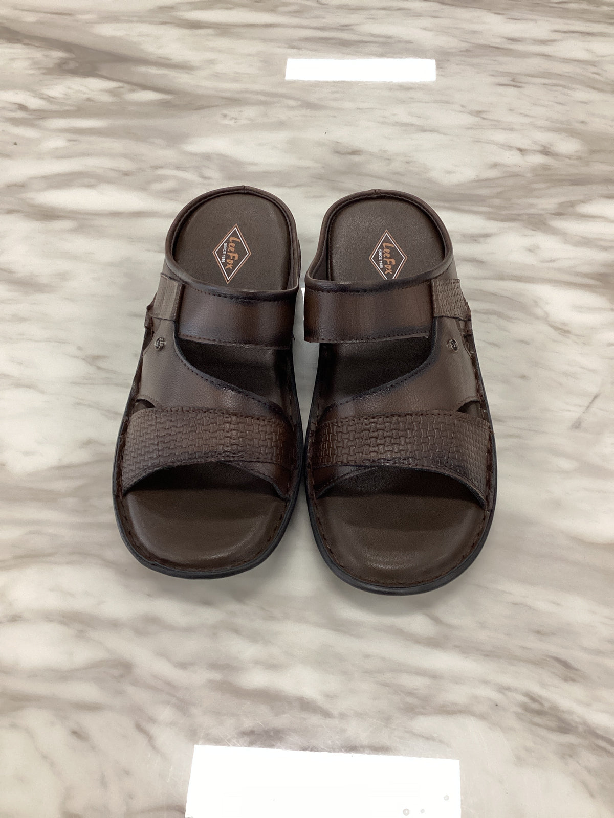 Leefox Men’s Casual Leather Sandals