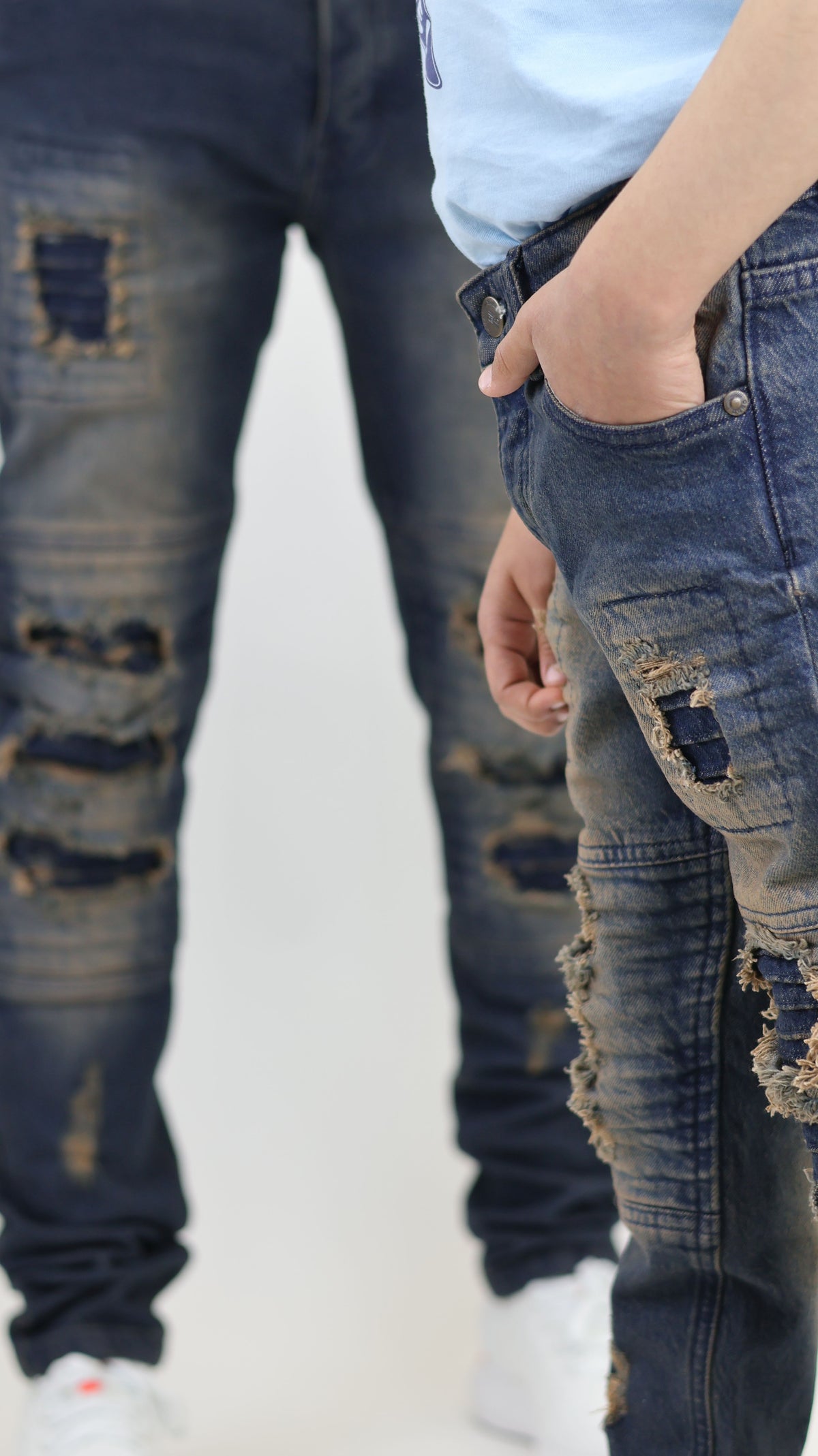 Kids Distressed Denim Jeans