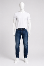 Men’s Classic Dark Wash Denim Jeans.(FFFF)