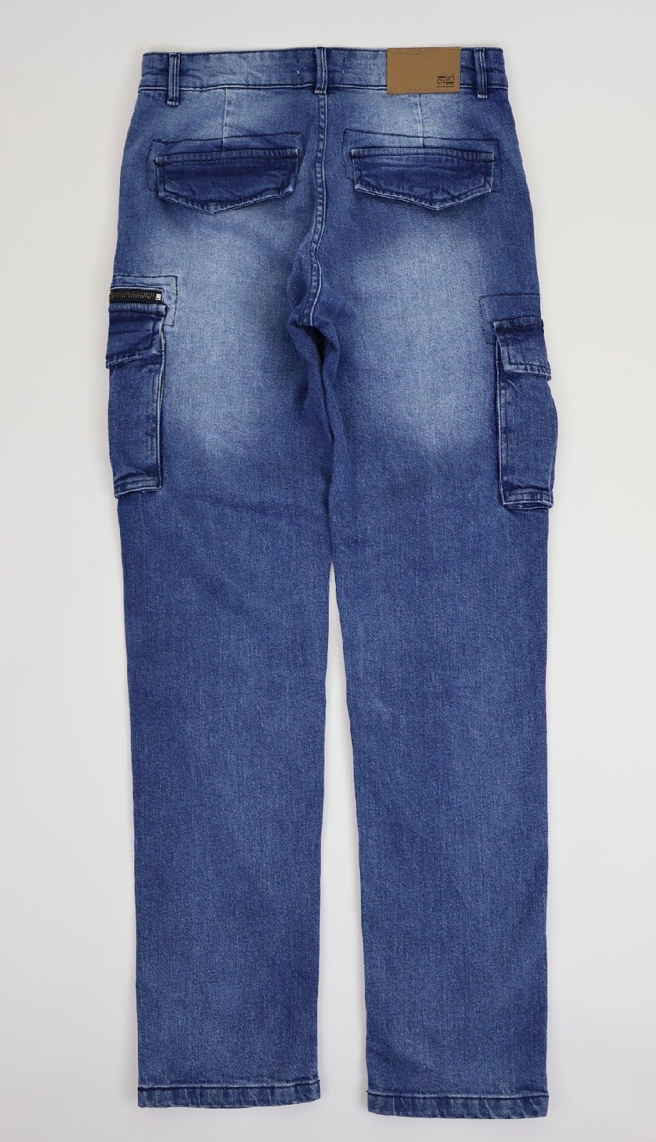 Men’s Blue Cargo Denim Jeans