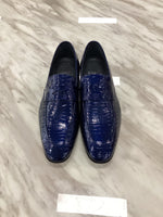 Men’s Crocodile-Embossed Patent Leather Loafers