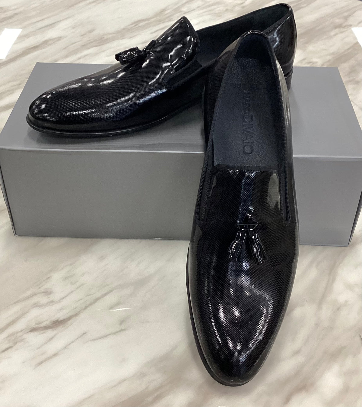 Marco Divaio Men’s Black Shoes.(FFF)