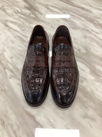 Men’s Crocodile-Embossed Leather Loafers