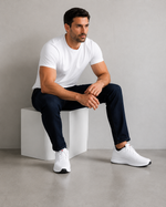 Men’s Dark Indigo Stretch Denim Jeans.(FFFF)