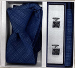 Pierre Cavelli Men’s Paisley Tie, Pocket Square & Cufflinks Gift Set