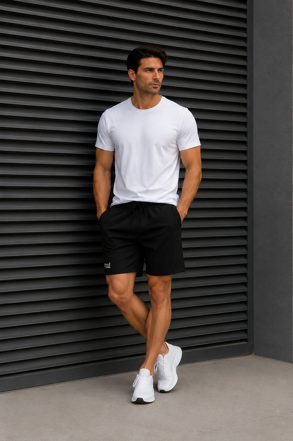 Men’s Denim Drawstring Shorts.(FFFF)