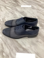 Men’s Leather Brogue Dress Shoes with Textured Panel