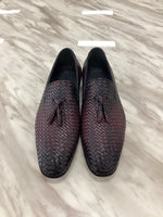 Men’s Woven Leather Tassel Loafers