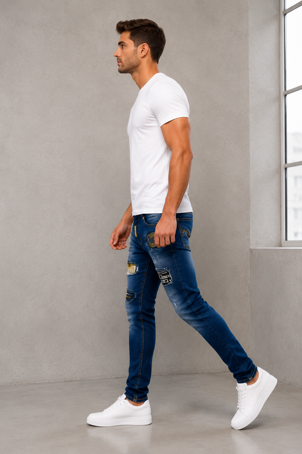 DNM Skinny Fit Jeans Pants.(FFFF)