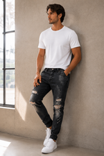 2Y Premium Patched Jeans Pant.(FFFF)