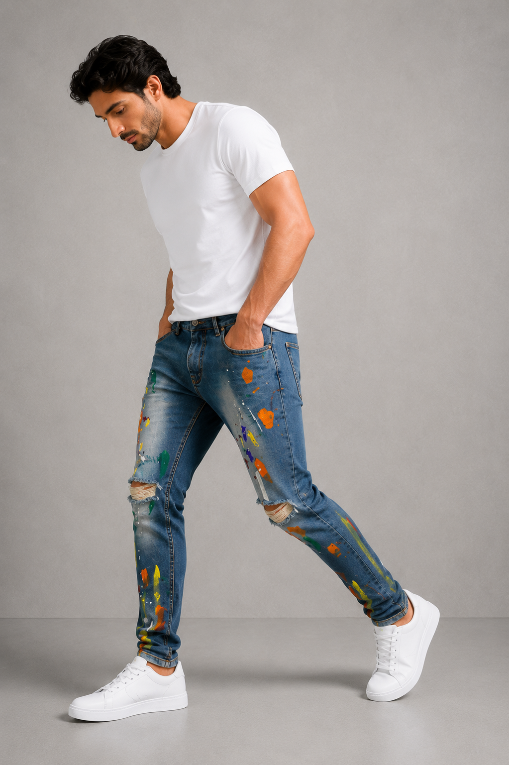 2YDNM Skinny Fit Jeans Pants.(FFFF)