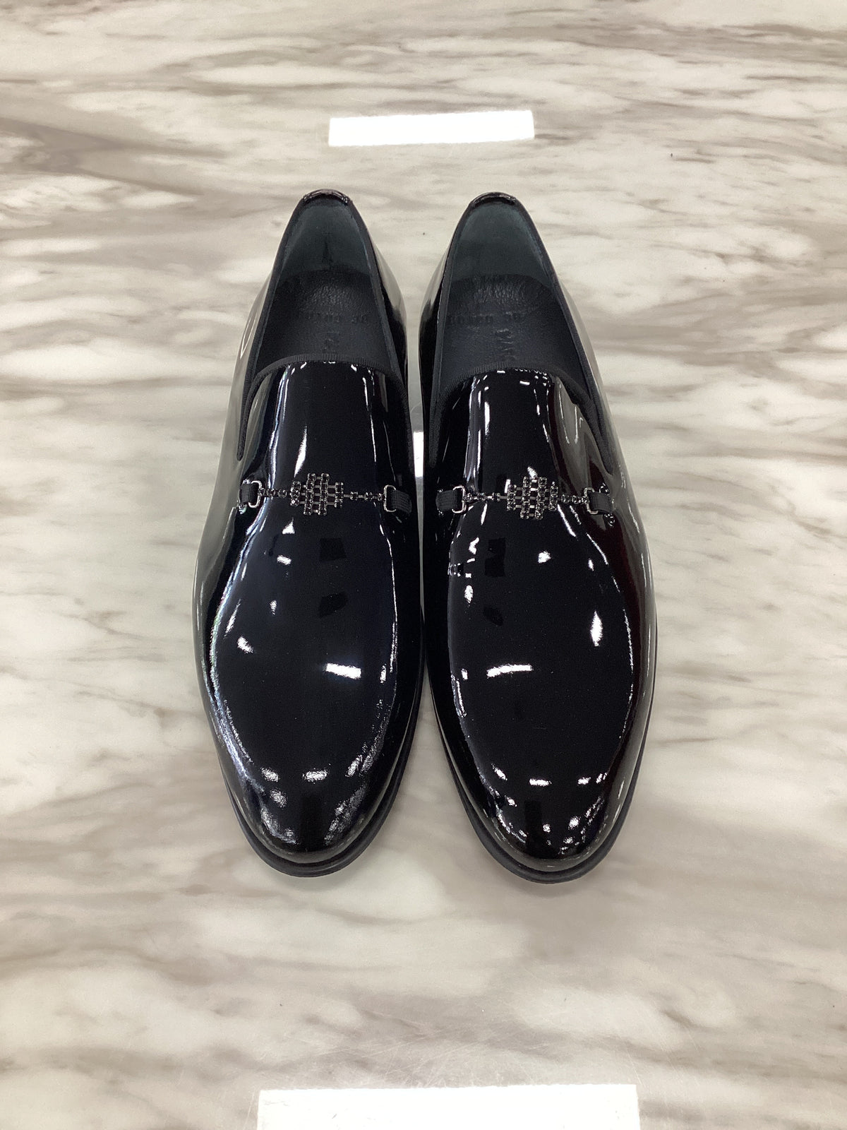Marco Divaio Men’s Patent Leather Bit Loafers.(FFF)