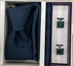 Pierre Cavelli Men’s Paisley Tie, Pocket Square & Cufflinks Gift Set