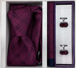 Pierre Cavelli Men’s Paisley Tie, Pocket Square & Cufflinks Gift Set