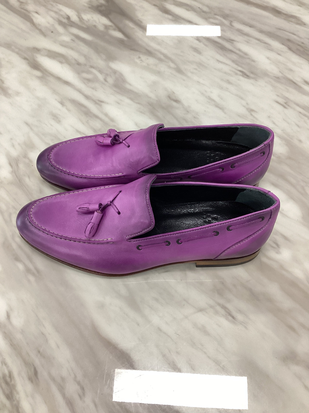Men’s Purple Leather Tassel Loafers
