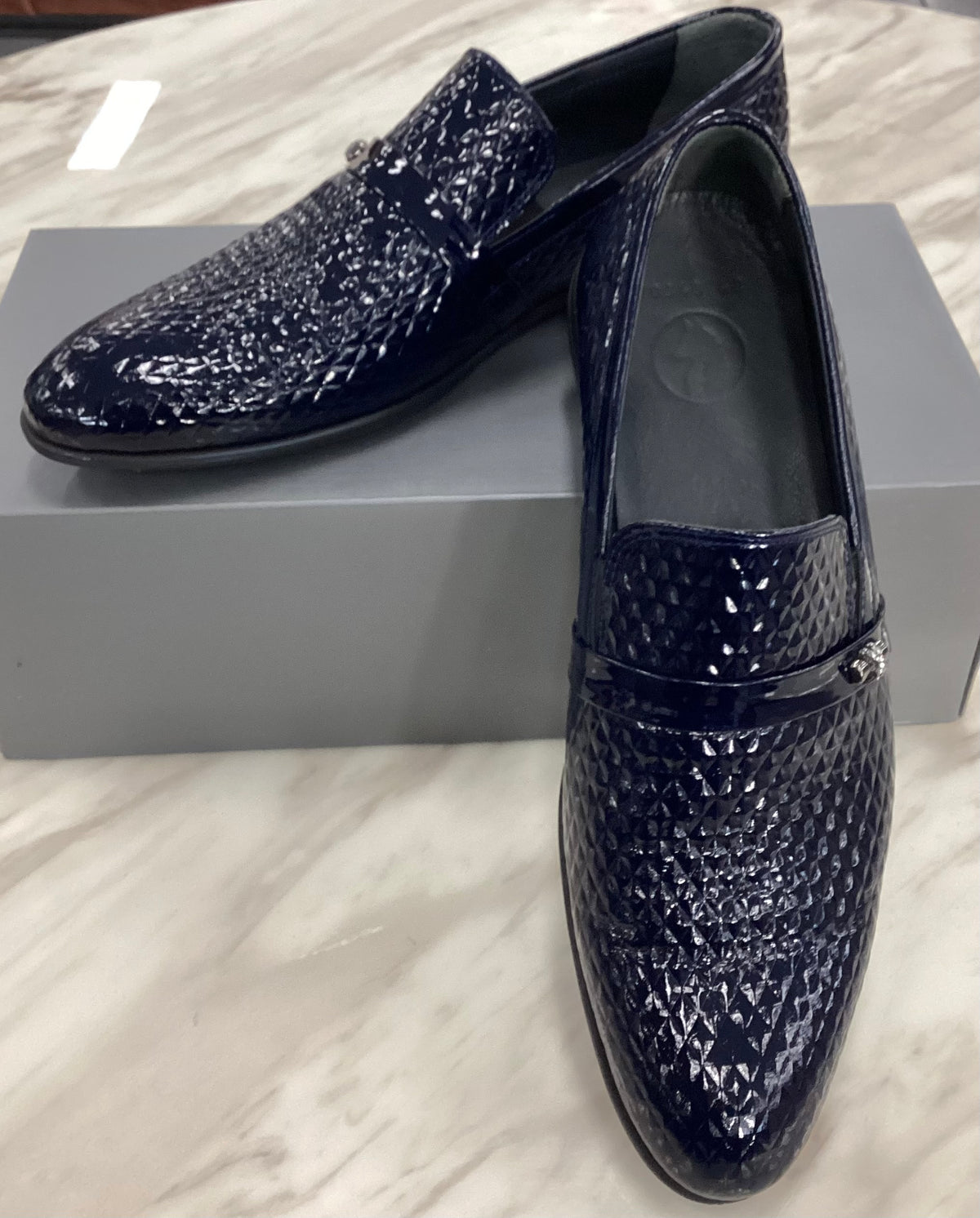 Men’s Navy Blue Pyramid Loafer