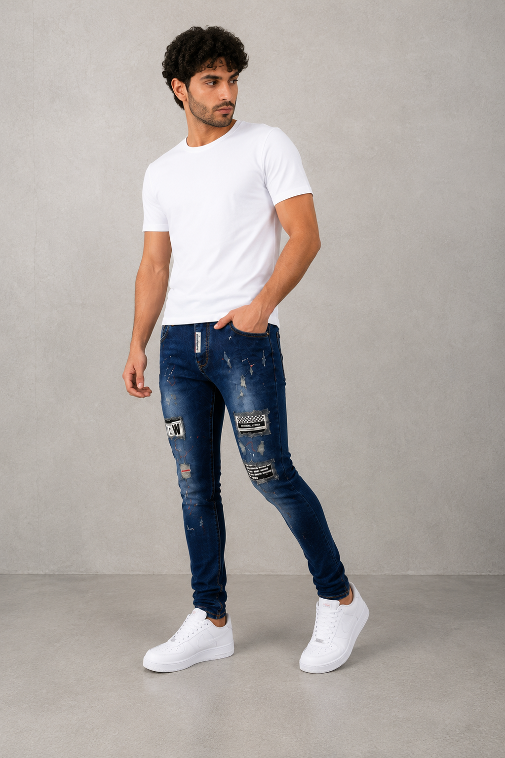 DNM Skinny Fit Jeans Pants.(FFFF)