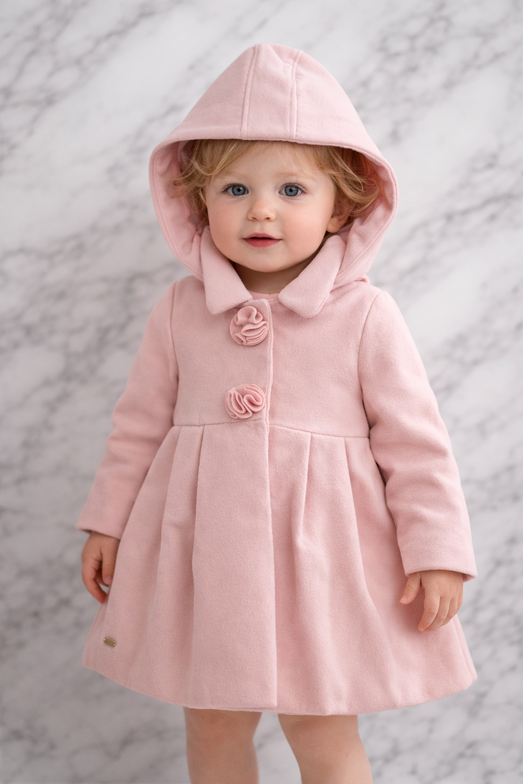 Indigo Girls’ Elegant Hooded Coat – Winter Wear