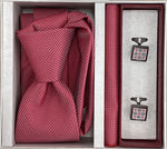 Pierre Cavelli Men’s Paisley Tie, Pocket Square & Cufflinks Gift Set