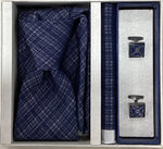 Pierre Cavelli Men’s Paisley Tie, Pocket Square & Cufflinks Gift Set