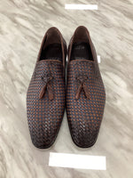 Men’s Woven Leather Tassel Loafers