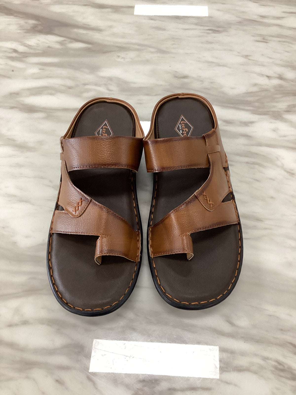 Leefox Men’s Casual Leather Sandals