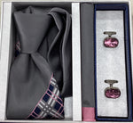 Pierre Cavelli Men’s Paisley Tie, Pocket Square & Cufflinks Gift Set