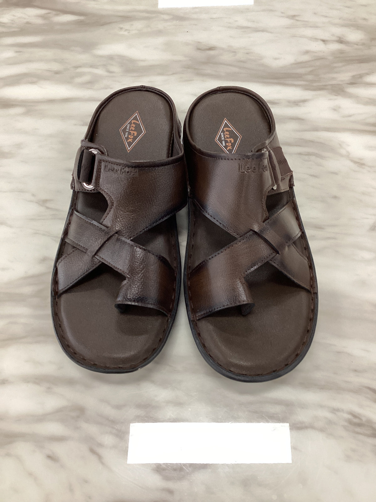 Leefox Men’s Casual Leather Sandals