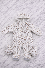 Baby Leopard Print Hooded Fleece Snowsuit