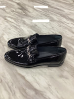 Marco Divaio Men’s Shiny-Embossed Loafers with Silver Bit