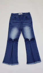 Girls Flare Bow Jeans