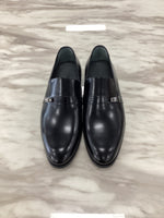 Marco Divaio Men’s Matte Leather Loafers with Metal Detail.(FFF)