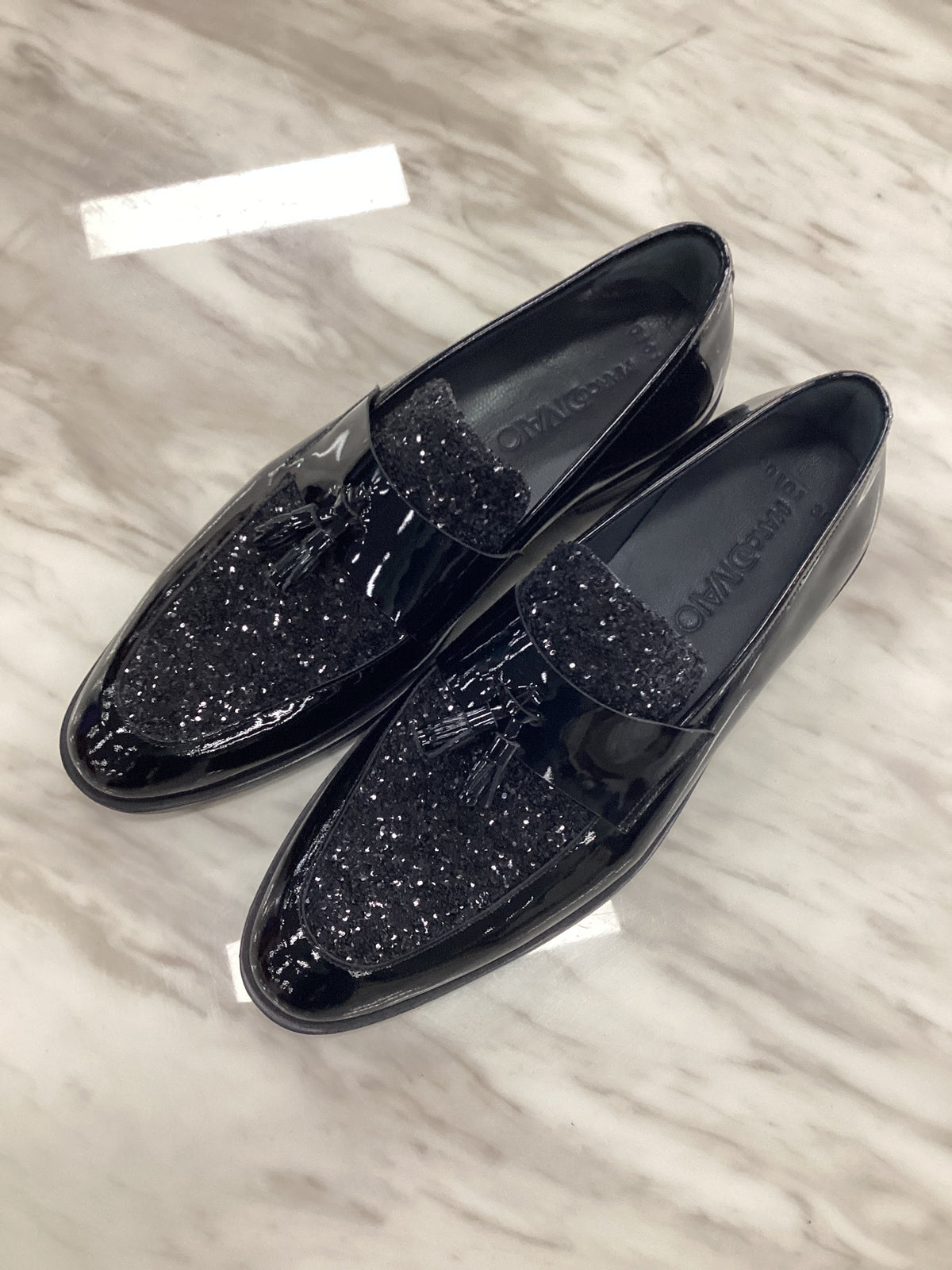 Marco Divaio Men’s Black Shiny Patterened.(FFF)