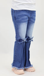 Girls Flare Bow Jeans