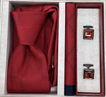 Pierre Cavelli Men’s Paisley Tie, Pocket Square & Cufflinks Gift Set