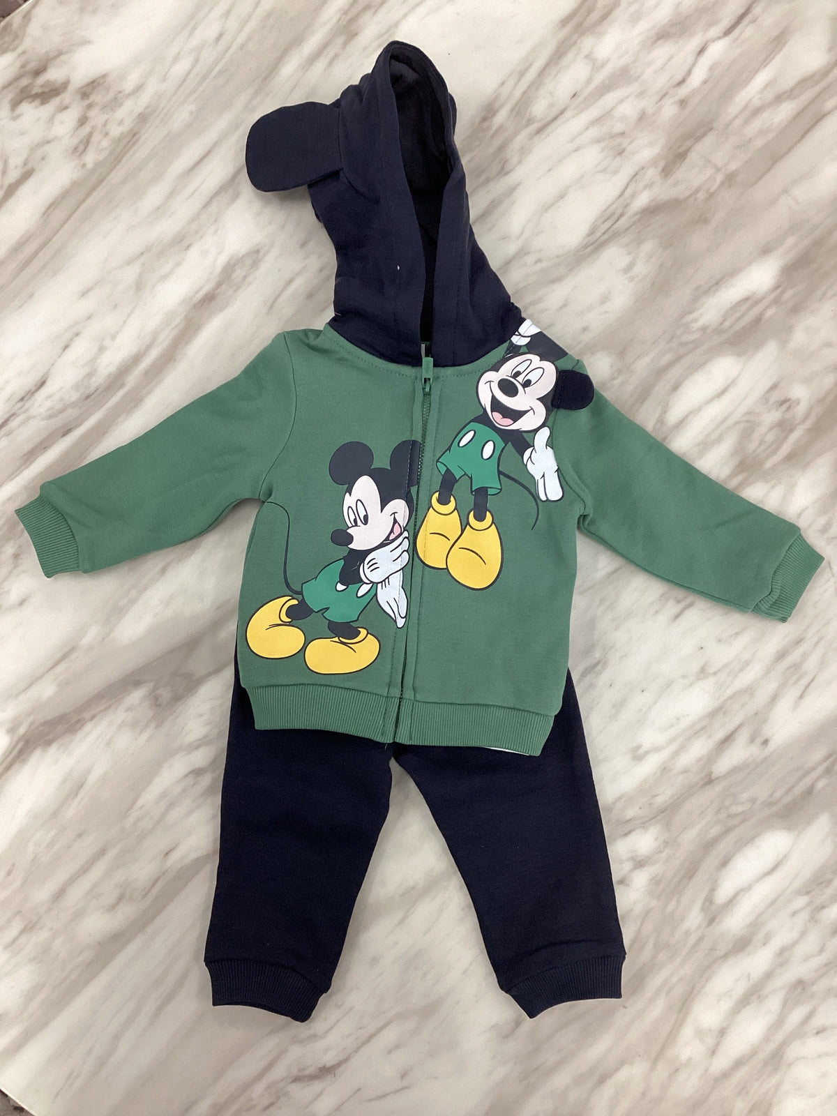 Indigo Boys’ 3-Piece Outfit Set – Long Sleeve Top, Hoodie & Joggers (Mickey Mouse)