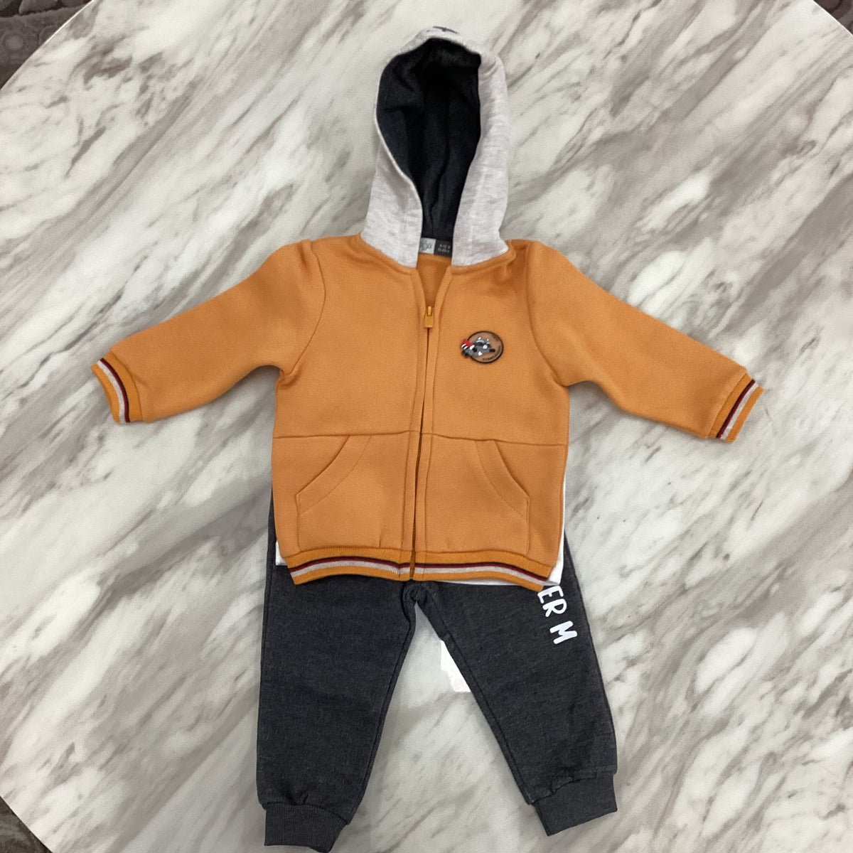 Indigo Baby Boy 3-Piece Outfit Set – Long Sleeve Top, Hoodie Jacket & Pants | Super M