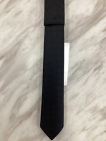 Formal Men’s Patterned Black Necktie with Pocket Square