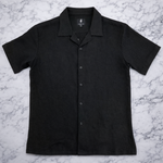 Men’s Short Sleeve Textured Button-Up Shirt