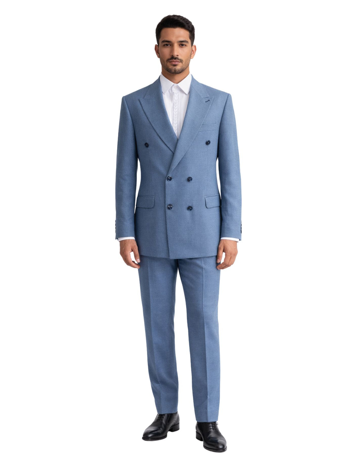 Edger's Men's Double Breasted Two-Piece Suit
