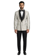 Edgers Men’sDouble Breasted Three-Piece Suit + Bow tie.(FFF)