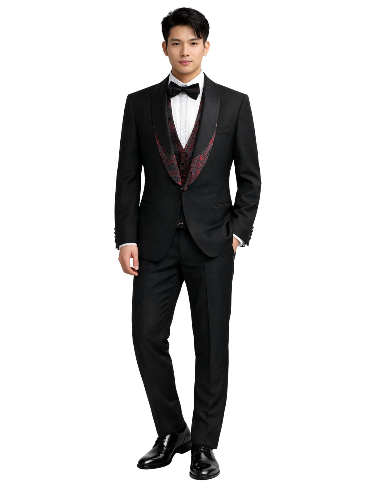 Edgers Men’s Three-Piece Suit + Bow tie.(FFF)