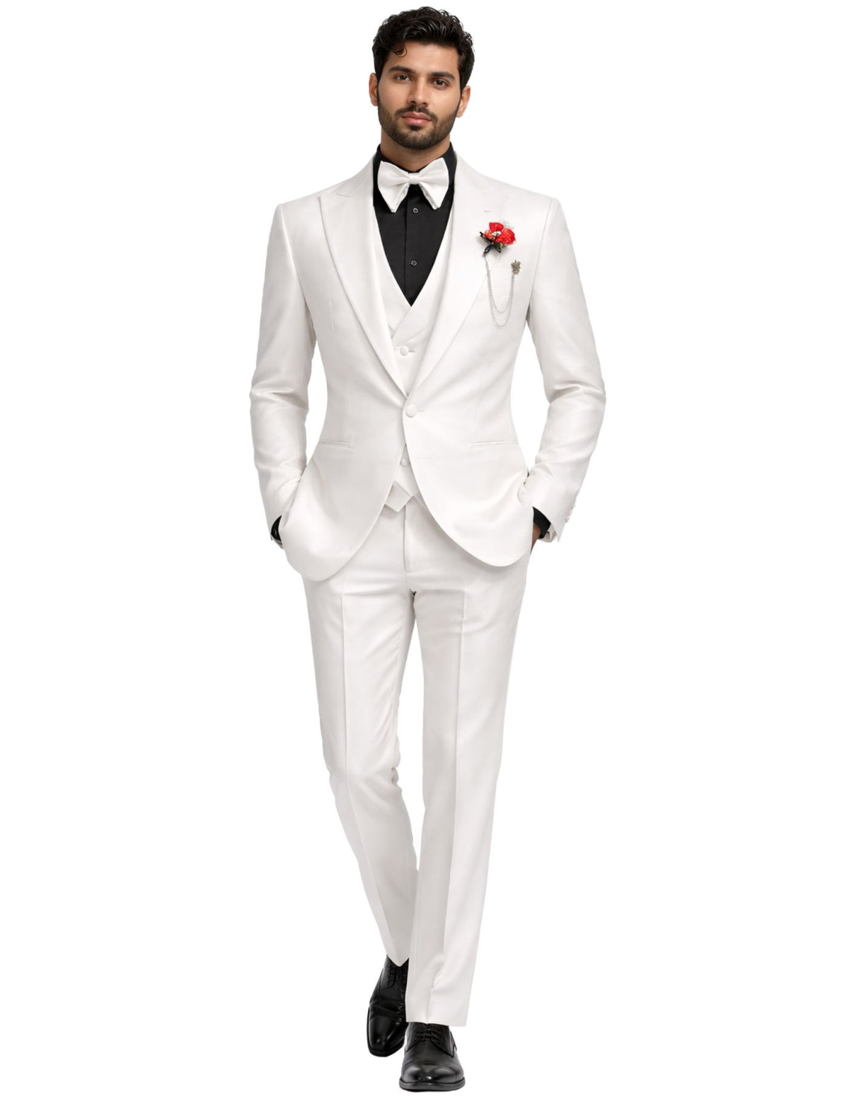 Edgers Men’s Three-Piece Suit + Bow tie